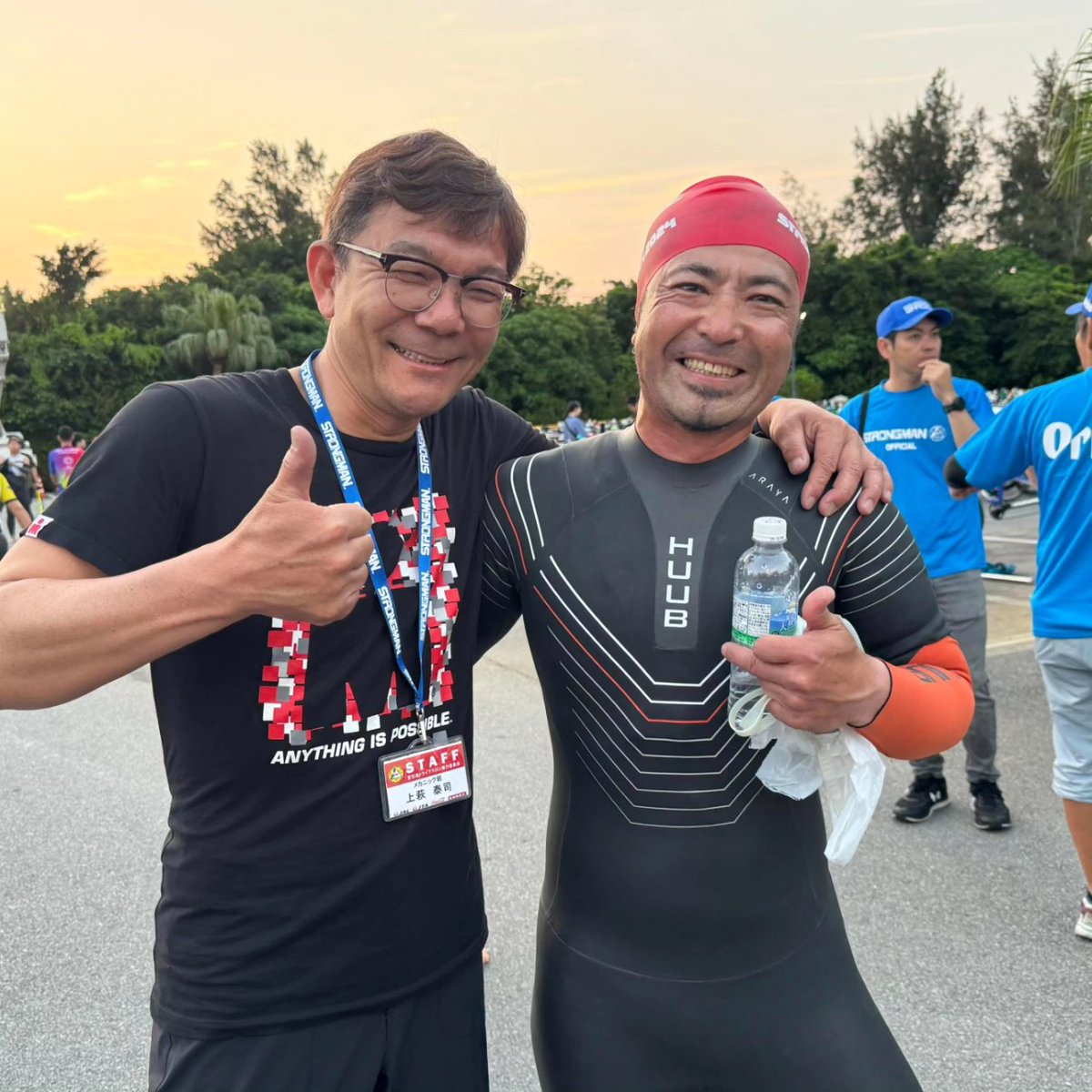 suzupower's tweet photo. 先週の日曜日に参加した。
#宮古島トライアスロン スイムに苦しみスイムタイムアウト1分50秒に上がり。
バイクで頑張り、ランはしんどく歩き走るを繰り返して完走できました。
残り10キロから街の応援が温かく帰ってきたと実感します。 https://t.co/3gBuPbGN3B