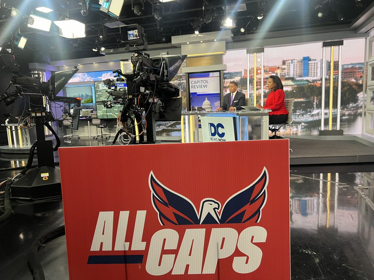 At @DCNewsNow, we are ready for the #ALLCAPS 1st round series vs. the Rangers!! Fans - if you want one of the signs, the @Capitals are giving them out for free while supplies last at Capital One Arena & MedStar Capitals Iceplex team stores!