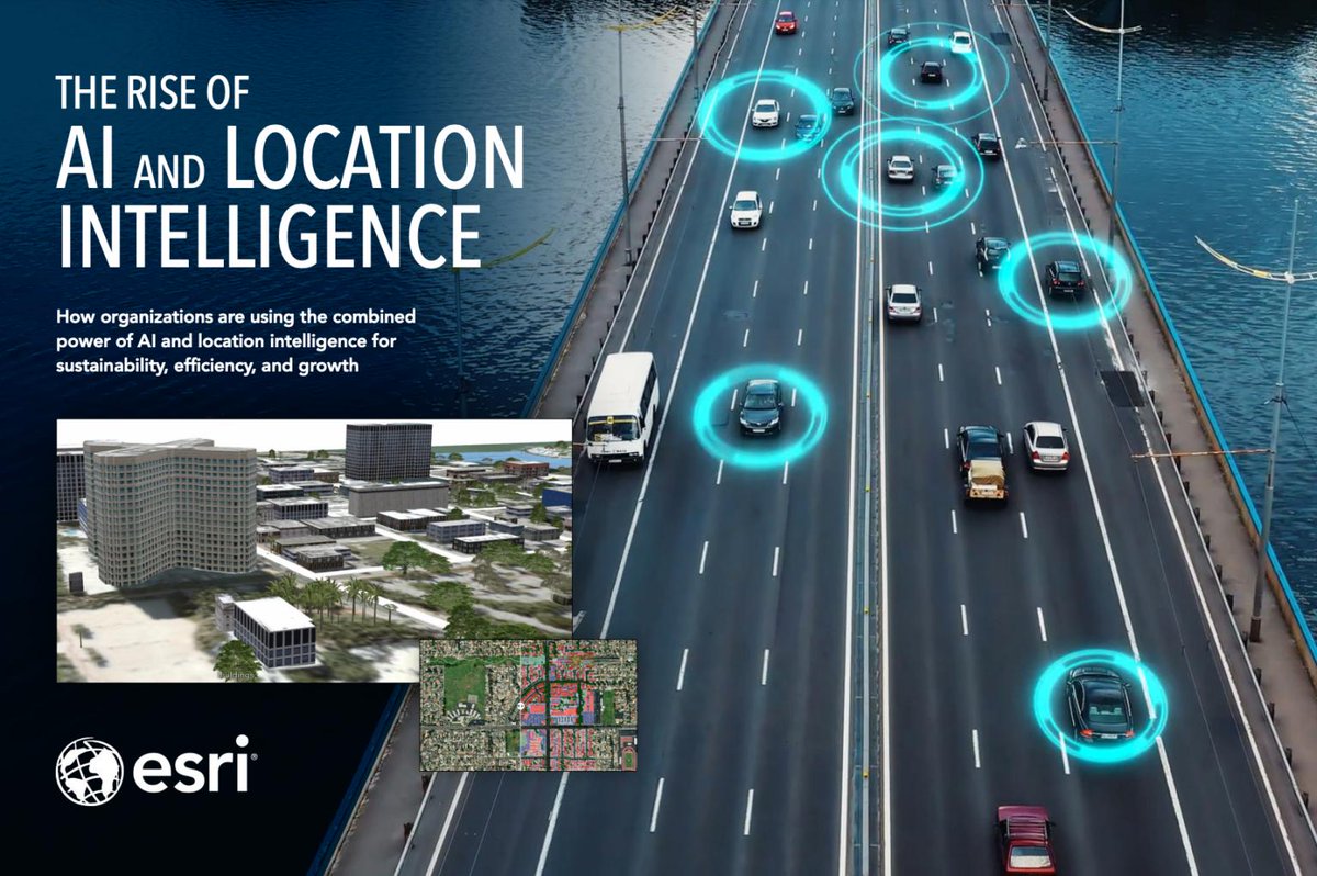 #Esri has an ebook to see real-world examples of organizations using the combined power of #AI and #LocationIntelligence to capture reality, simulate scenarios, and anticipate the future. ow.ly/szoo50Rk1No
#GIS #ArcGIS #URISA #LI #GeoAI