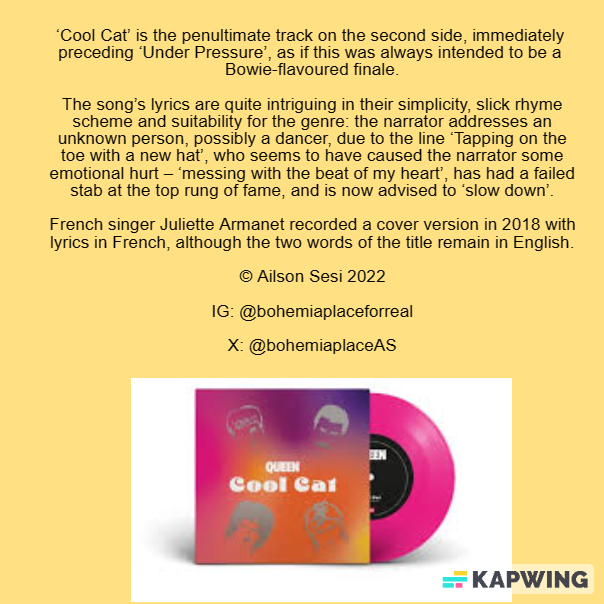 #recordstoreday My take on 'Cool Cat'. @OIQFC