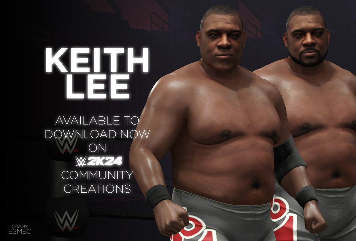 #WWE2K24 @RealKeithLee caw are now available to download on cc.
Use search tag #ESMEC