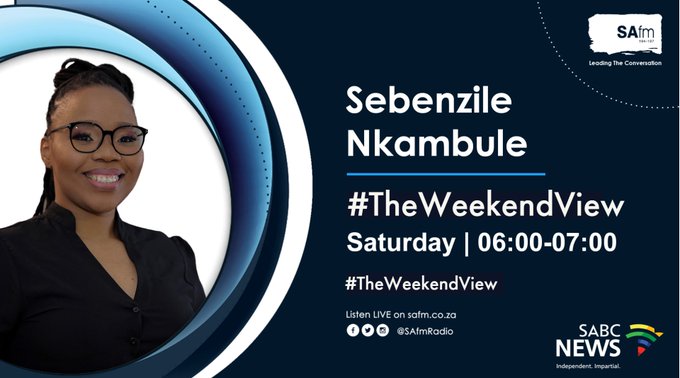 Good morning and welcome to the Saturday edition of #TheWeekendView  with @SebeNkambule and the team

Join the conversation:

Call ☎️086 000 2032
VN 📞082 692 3909
SMS 📲41391 

#SABCNews #SABCNewsRadio