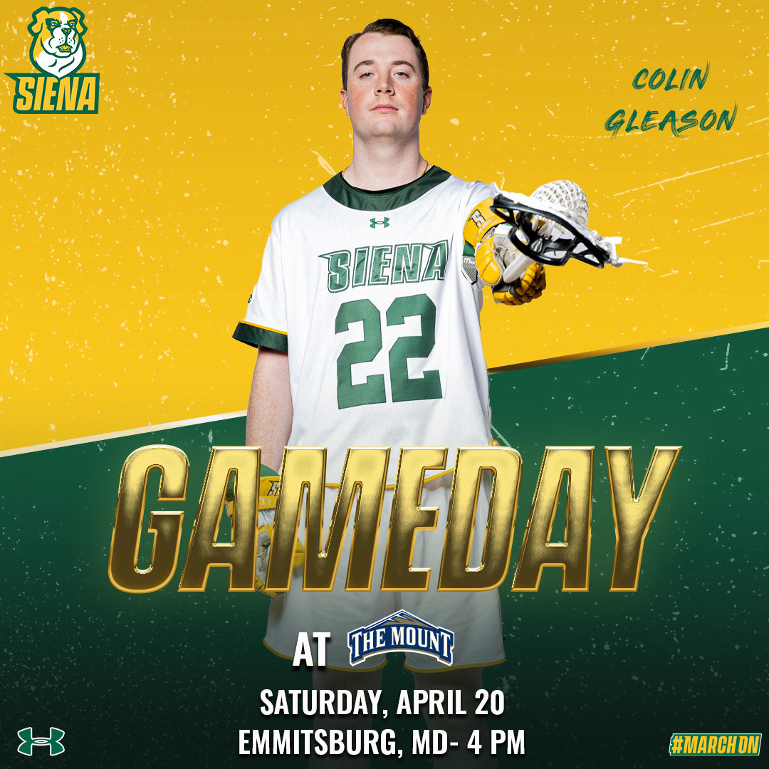 🥍 NOW! @SienaLacrosse at Mount St. Mary's 📍 Emmittsburg, MD 🏟️ Waldron Family Stadium 📺 @ESPNU ▶️ shorturl.at/bcepG 📊 shorturl.at/tL169 FOLLOW @SienaLacrosse on 'X' for live updates #MarchOn