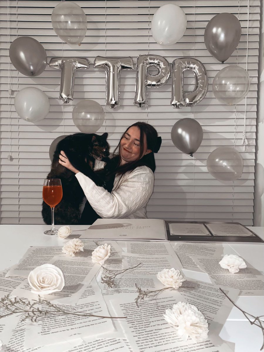 haleyylove's tweet photo. Happy  #TSTTPD release day to my fellow Swifties 🤍

(Luna’s face in the 2nd picture is her actual reaction to But Daddy I Love Him🤯) @taylornation13 https://t.co/qrcKLHnHk6