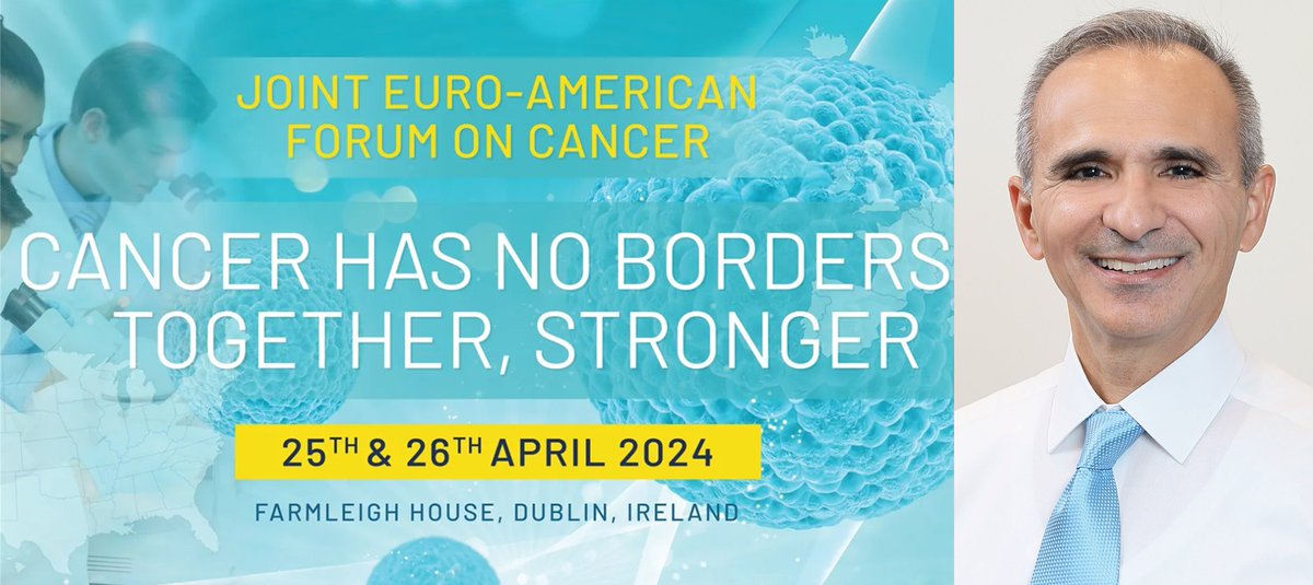 I look forward to speaking at the Joint Euro-American Forum on Cancer in Dublin, Ireland. Focus will be on how the EU Beating Cancer Plan and the U.S. Cancer Moonshot Initiative work together to fight cancer. #cancerresearch
