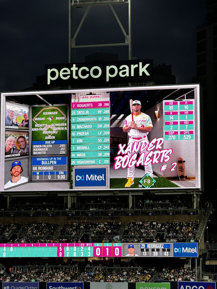 Woo! ⁦@Mitel⁩ on the big board at ⁦@PetcoPark⁩ ⁦@MLB⁩ ⁦@Padres⁩ ⁦@VirveVirtanen⁩