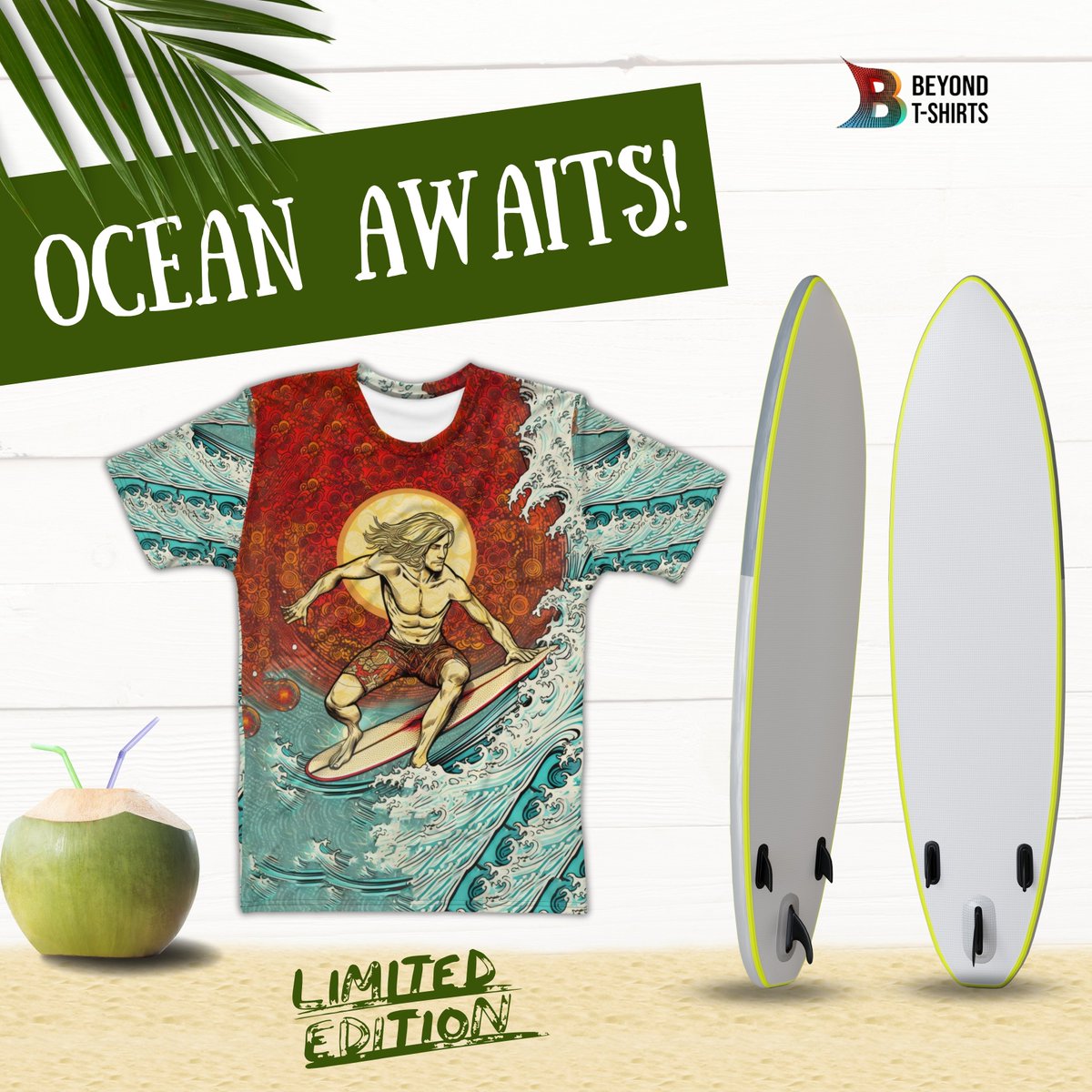 👕 Ocean Awaits! This crew neck is your ticket to surf paradise. Grab It! #surfing #surf #surfer #waves #beach #ocean #surflife #tshirts #cloth #surfinglife #surfboard #sea #travel #sup #surfers #beachlife #surftrip #summer #wave #nature #photography #surfergirl #longboard