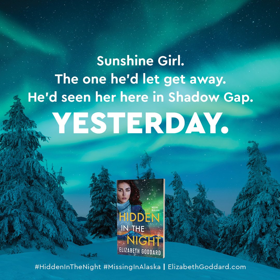 Looking forward to #Hiddeninthenight @BethGoddard #MissinginAlaskaseries #ElizabethGoddardbooks #Christianromance #Christiansuspense #romanticsuspense #amreadingsuspenseromance
Visit missinginalaskaseries.com for purchasing options.