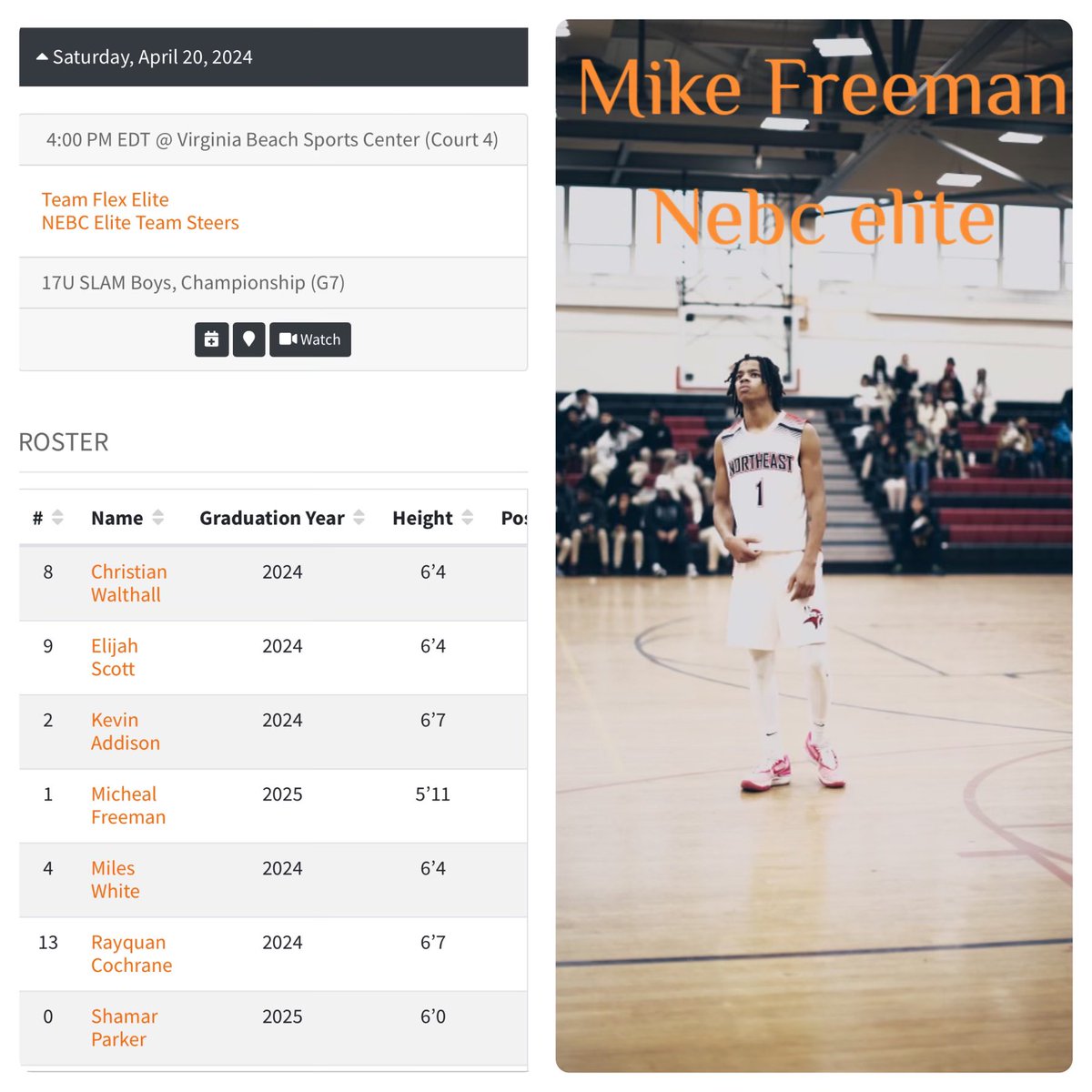 2025 5’11 @1mikeyfreeman is One of best two-way ⛹🏿 in the country. Ready to go @BigShotsGlobal #VirginiaBeach #NEBCELITE #TeamSteers @JusSteers0  Let’s Go @BigShotsToday @BigShotsFilms