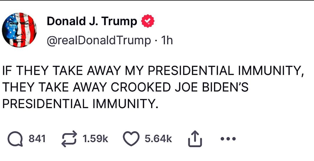 It’s funny because if there was evidence Biden committed a crime most of the people who voted and will vote for him would not bat an eye at him going to court. That’s what we want. Rule of law and democracy