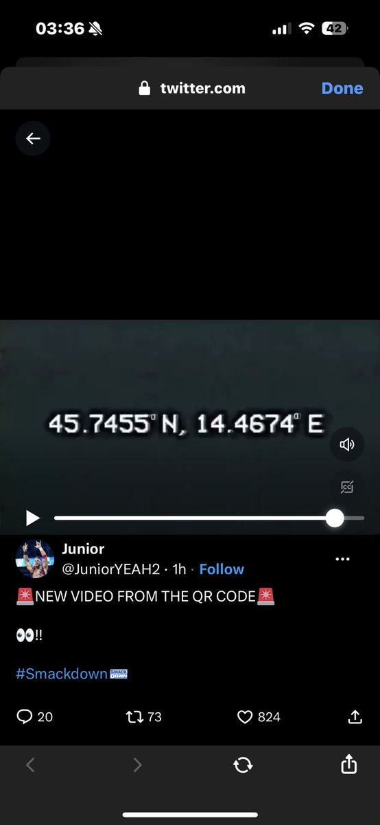 19cc89's tweet image. Coordinates on smackdown??????? #wwe