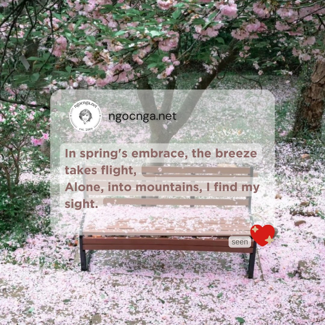 ngocngadotnet's tweet photo. https://t.co/EQHFthZAJU
🌿🌸🏞️ #SpringScene #NatureLover #Wanderlust
Hàodàng chūnfēng chuī qǐ, 
Dúzì shēnrù kōngshān.
#1quotein3languages #chineselanguage #learnchinese #learnmandarin #studychinese #chinesewords #putonghua #weibo #chinese #mandarin #pinyin #quotes #quote https://t.co/ISsZZyqV5m