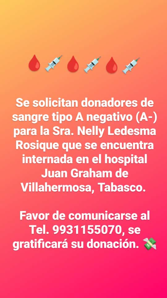 Beatleasis's tweet photo. #Villahermosa, #Tabasco, #Twittab.
 Agradezco su apoyo para difundir y encontrar donadores de sangre, muchas gracias por sus RT, @spidermanchoco, @inundeishon, @jadedios, @rociojimenez15. https://t.co/gx1s4bMs6O