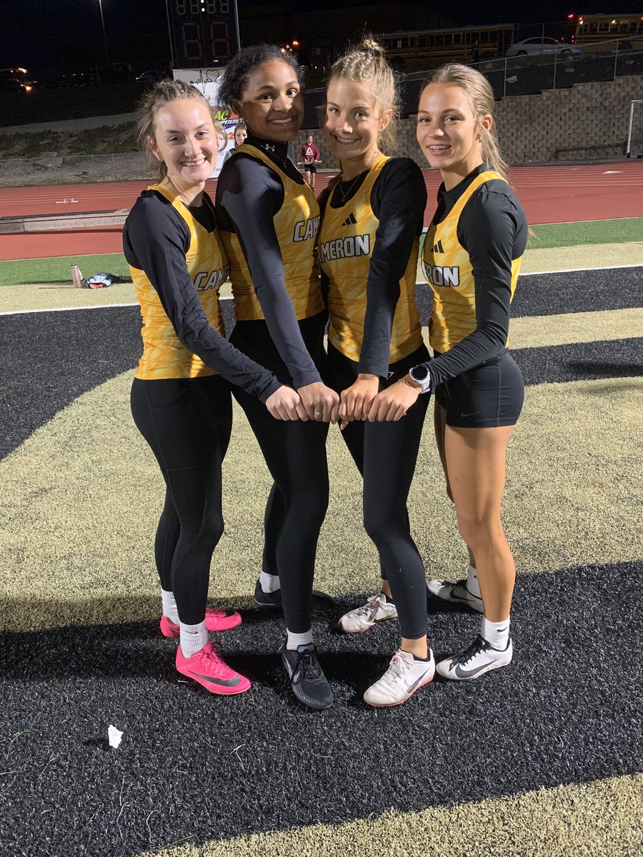 CHSDragonsTF's tweet photo. The 4x400 team of Jameson, Brewer, McVicker, and Robinson chop some time off their season best to win first place! #TurnAndBurn #ChoppinTime 🔥🪓🔥🪓 https://t.co/Bja7ggI0uk