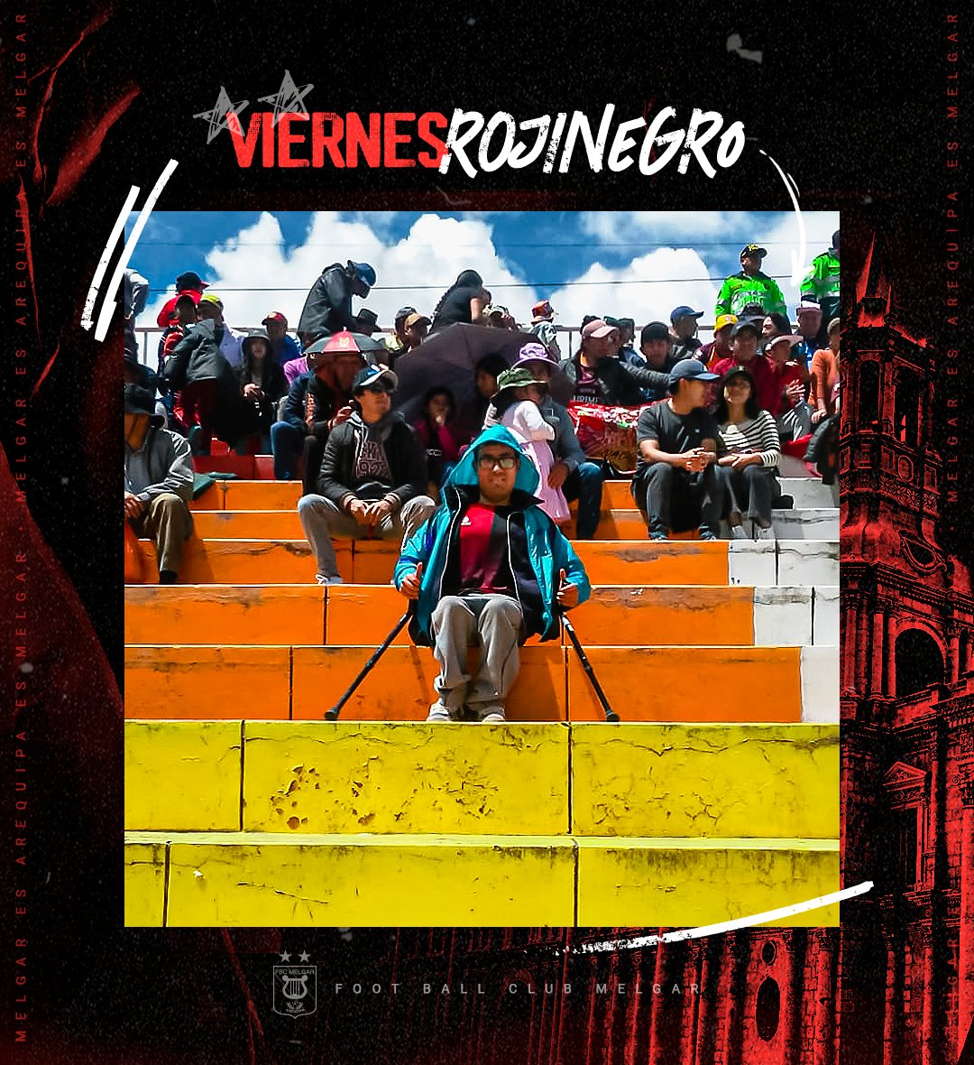 #ViernesRojinegro 📸❤️🖤 Vicente Salas nos comparte su foto y nos comenta: 'En Andahuaylas, alentando a mi querido Melgar, vayas a donde vayas te seguiré, la distancia no es excusa para dejar de alentarte en la cancha, ¡el domingo ganamos, RUGE AREQUIPA!'. 👏👏 #LaRojinegraONada