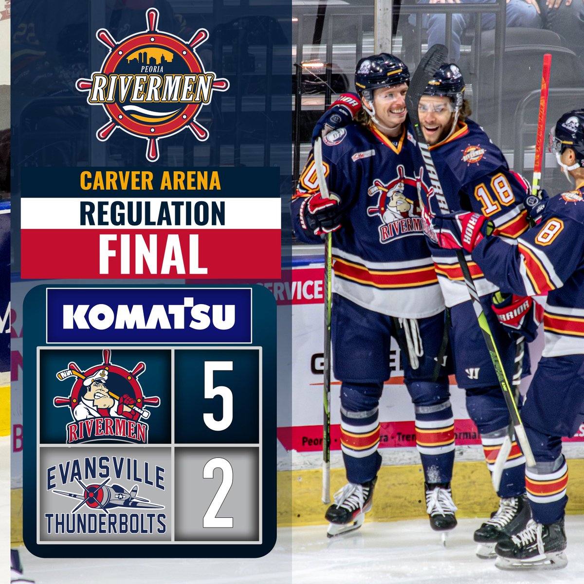 For the second time in three years, the Rivermen are going to the President's Cup Final!
SOG: 35-18 PEO
#HoistTheColors