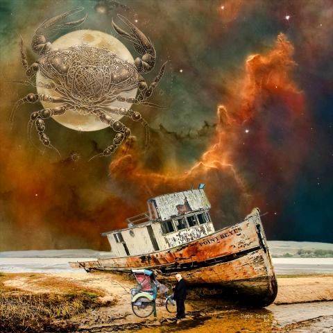 License my artwork for use in your creative projects. 2 license types available 6 month and forever. Visit us⬇️ 
buff.ly/447IKPc

#surrealart #collageart #ships #surrealism #coverart #albumcoverartist #digitalcollage #artistontwitter #buyintoart #astrology #zodiac