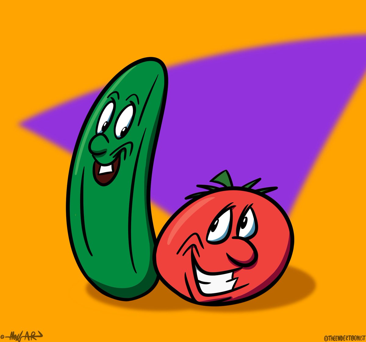 ~[Fan Art Friday] - Larry And Bob~

This #fanartfriday, I drew Larry and Bob, both taken from a childhood Christian series I watched, called VeggieTales.

#cartooncharacters #cartoonart #veggies #veggietales #fanart #digitalart
