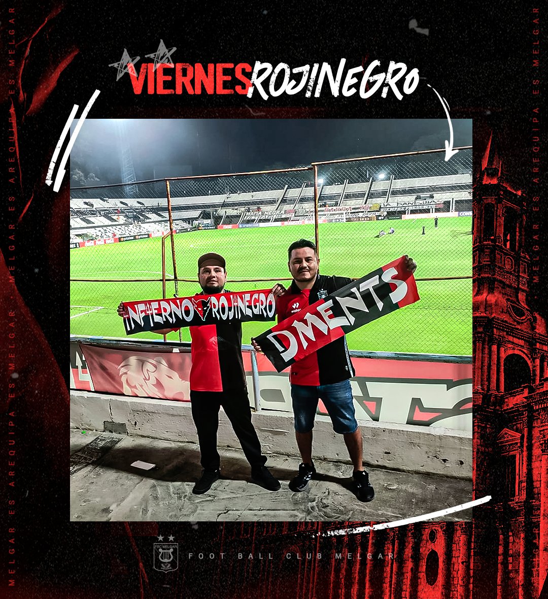 #ViernesRojinegro 📸❤️🖤 Christian Alvaro nos comparte esta postal y nos comenta: 'Contra club Olimpia en el estadio Osvaldo Domínguez Dibb Asunción-Paraguay 🇵🇾, vayas a donde vayas a todas partes te seguiremos, ¡¡¡vamos Melgar, quiero ganar en Piura!!!'. 👏👏 #LaRojinegraONada