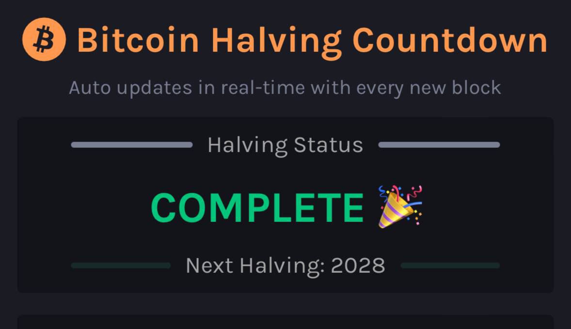 flurry_66's tweet photo. #bitcoinhalvingday Completed โ๏ธ
๐ Welcome To Bull Market ๐ https://t.co/8Sd9umS68z