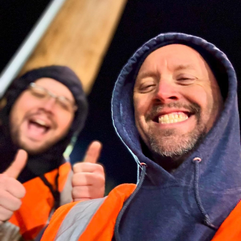 Don’t we just look “dashing” in safety orange???