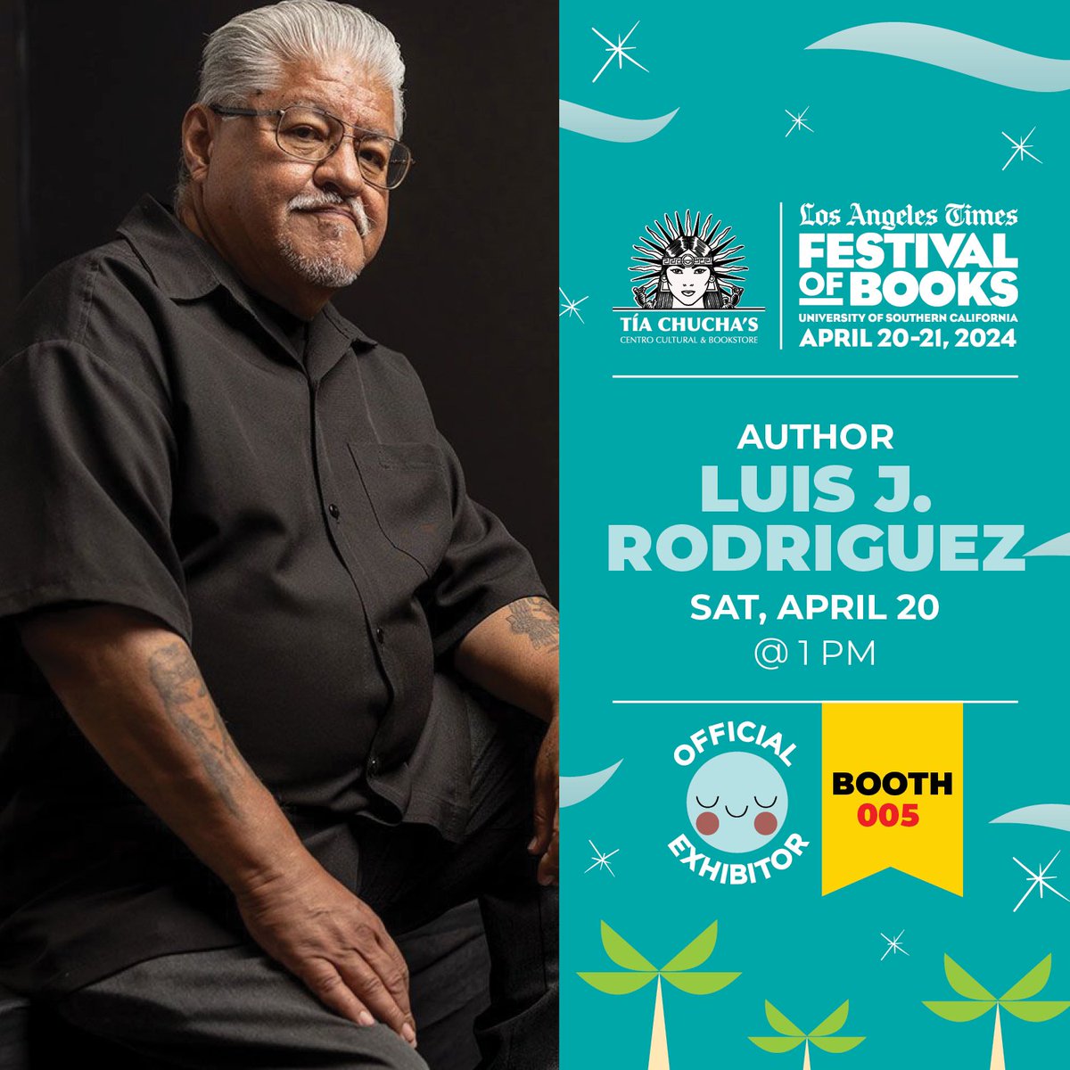 I'm very proud to be signing books for Tia Chucha's Centro Cultural & Bookstore at the Los Angeles Times Festival of Books at USC tomorrow, April 20. I'm there at 1 pm at booth 005. Please come by!