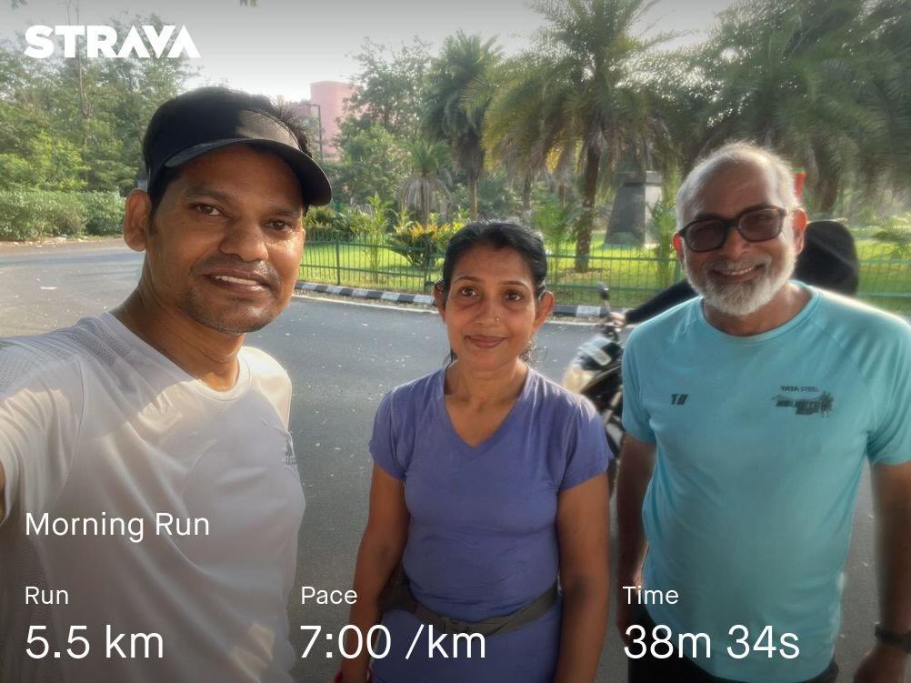 cachandrakant's tweet photo. “The greatest investment you can make is in yourself: nourish your health, cultivate your wealth.” Good Start to the day with 5km #running followed by a 5km walk with friends.
Consistency matter. #HealthSIP . Have a great day! https://t.co/BV6FhvUia3 https://t.co/4LGKZvWbgt