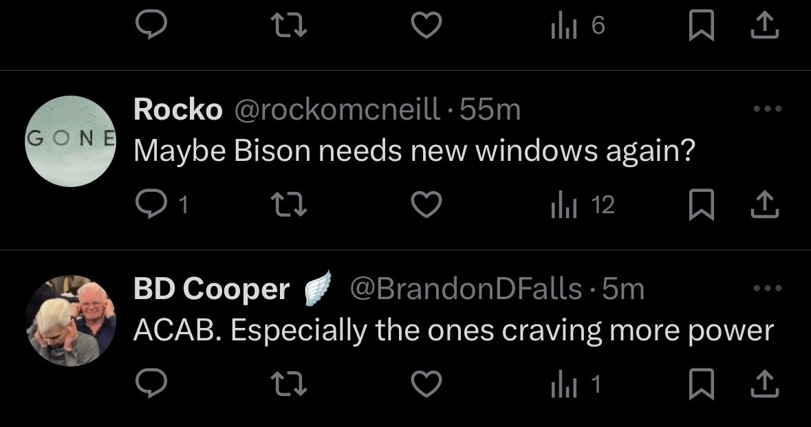 I’ll be at Bison Coffeehouse tomorrow at 10 am. I’ve seen some people suggesting the owner ought to have her windows smashed again. It is important that we stand up and denounce these people. Threats and intimidation have no place in our civic life.