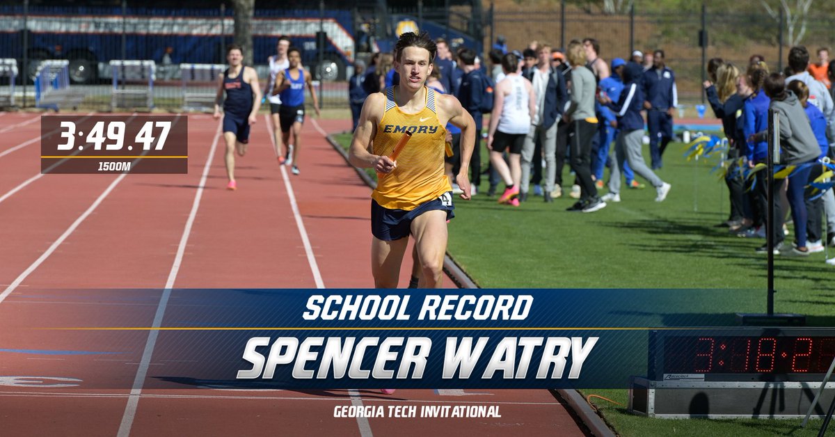 𝐋𝐞𝐭 𝐭𝐡𝐞𝐦 𝐟𝐚𝐥𝐥 😎 Spencer Watry breaks another program record at the Georgia Tech Invitational! #FlyHigher