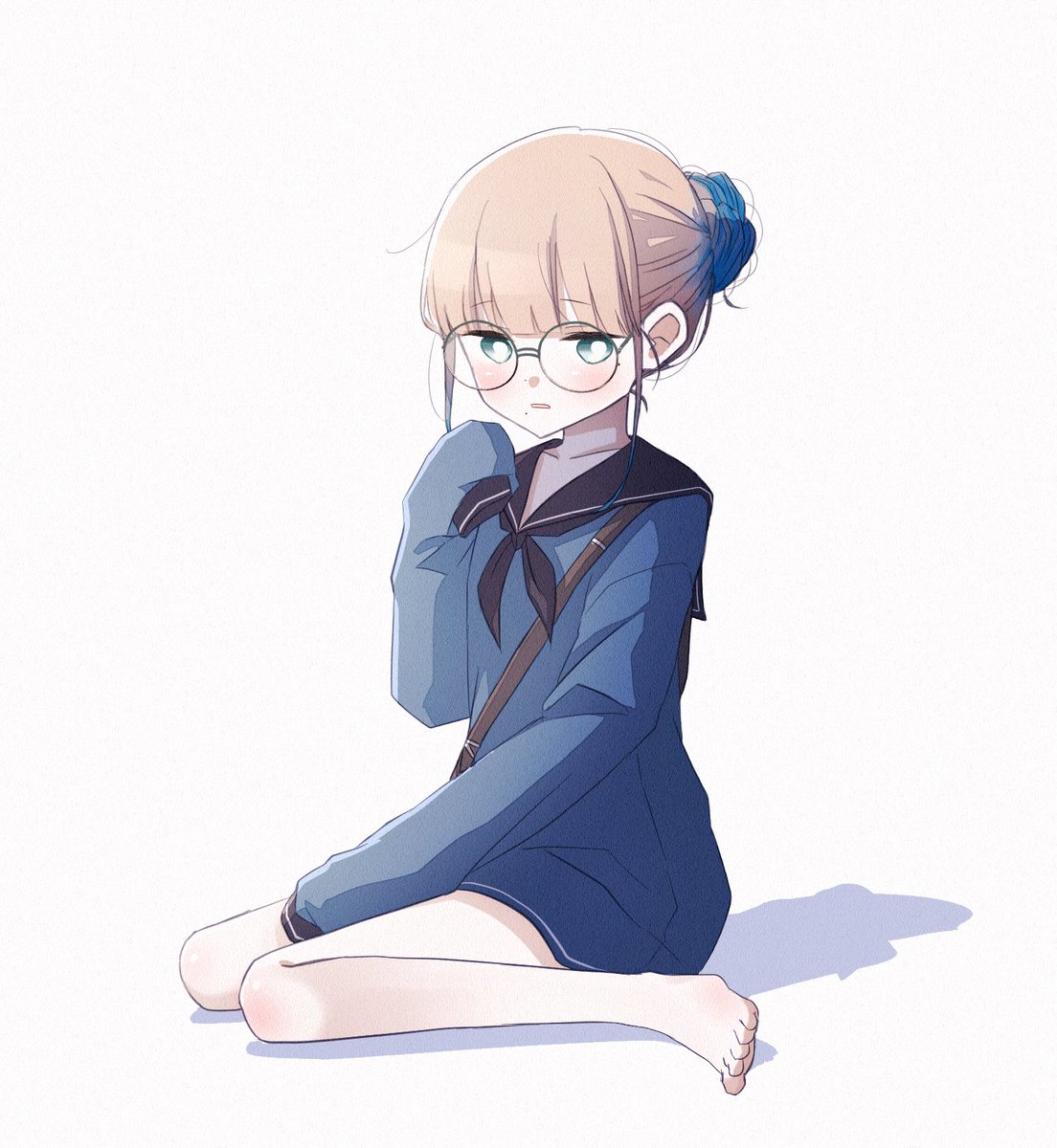 nemo (fate) solo looking at viewer blush open mouth simple background blonde hair long sleeves  illustration images