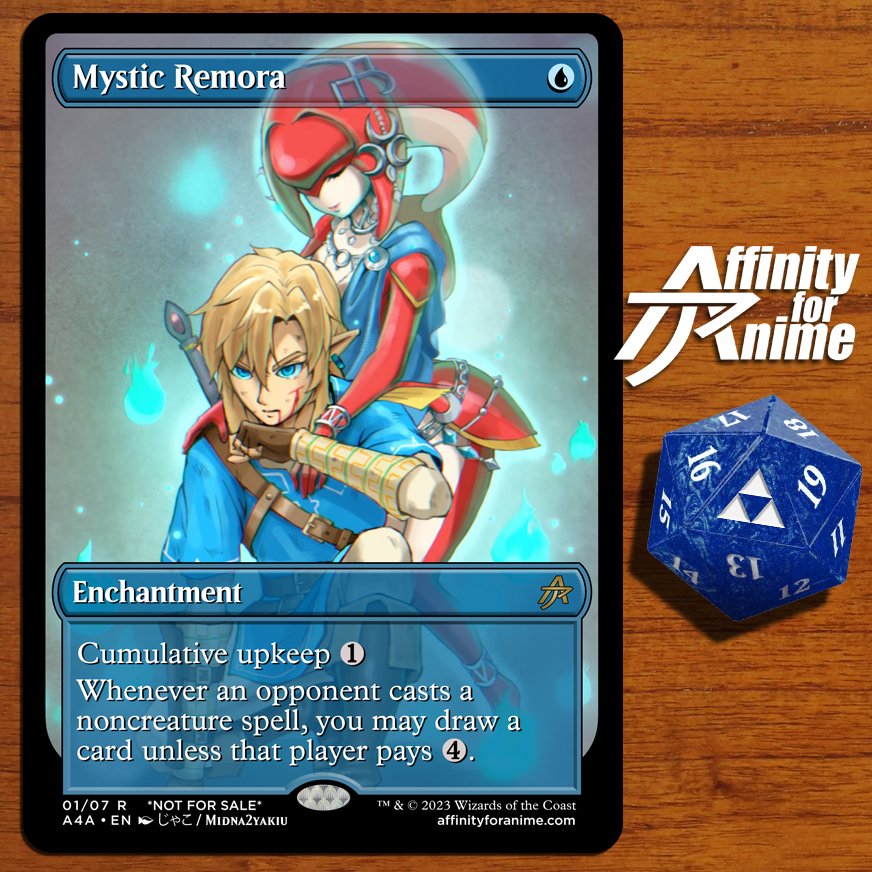 Mipha's spirit stays by Link's side, ready to lend her assistance. #mtg #Zelda #BotW #magicthegathering #proxy