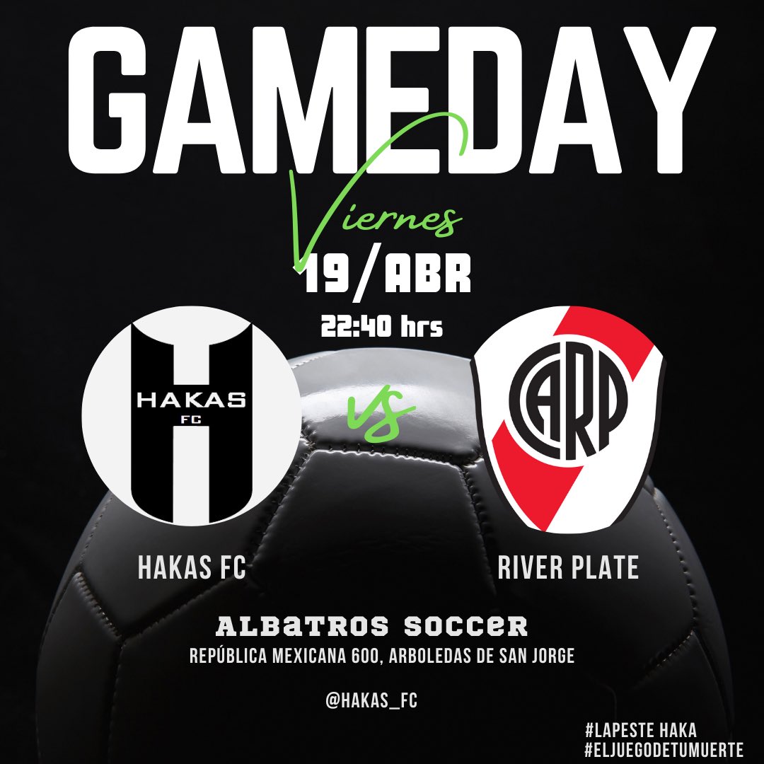 Hakas_FC's tweet photo. GAMEDAAAAY!!!!⚽️

Partido desafiante con un clima muy impredecible, pero siempre listos para dejar todo en la cancha y seguir sumando rumbo la recta final del torneo! Por un mismo objetivo! 🫡 Siempre enfocados! 🏆

Vamos Hakas a ganar!💪🏻🏴

#LaPesteHaka
#ElJuegoDeTuMuerte https://t.co/T05CE3OfbW