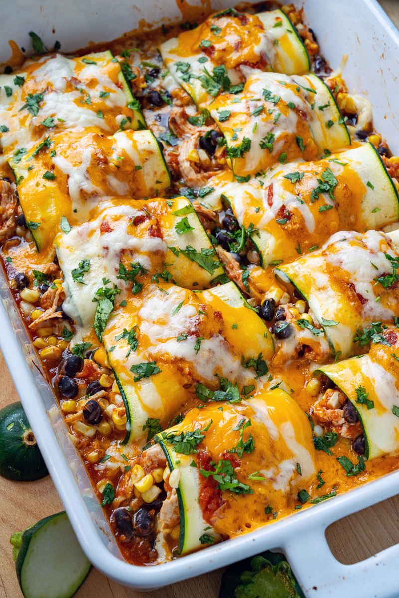 Zucchini Enchilada Roll