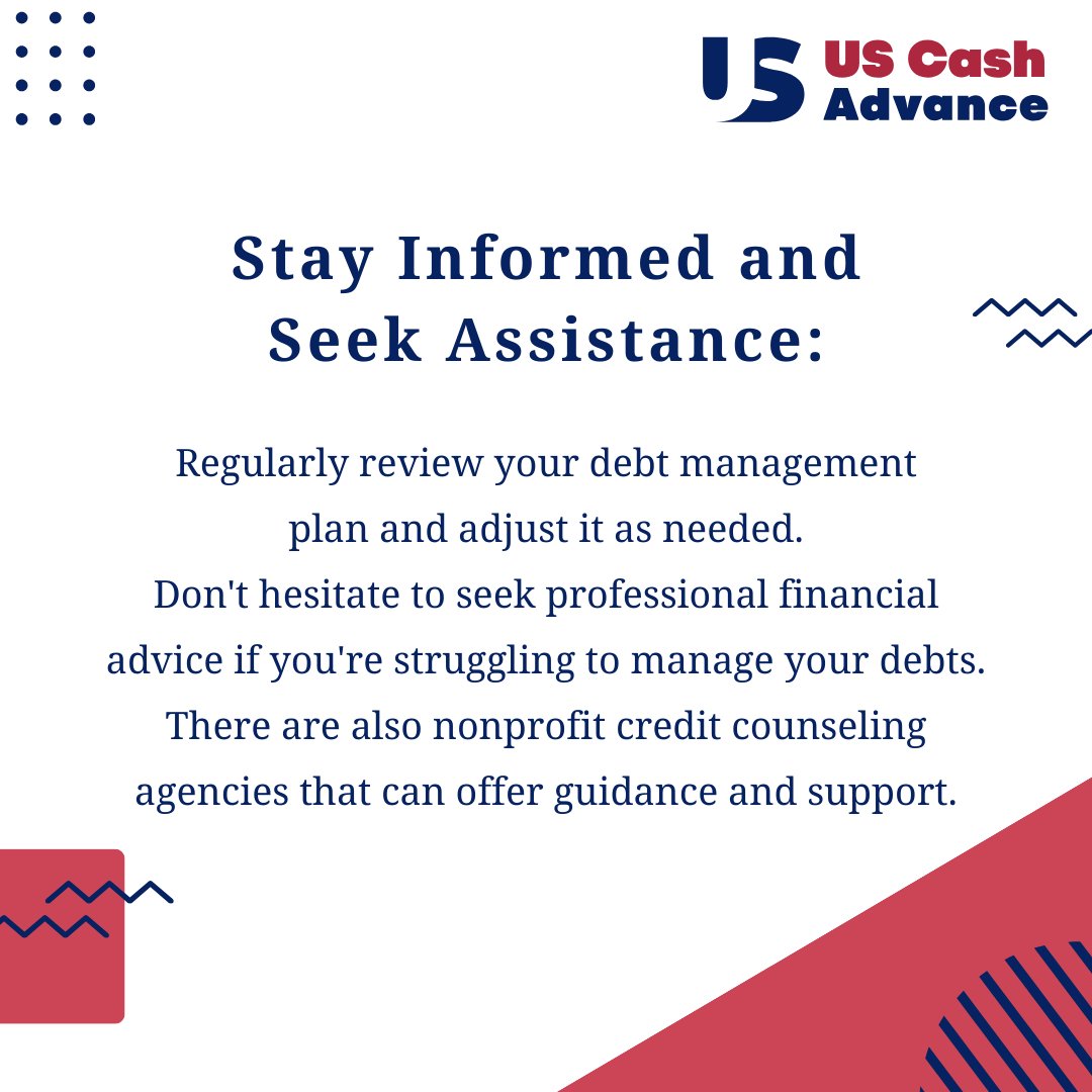 Periodically update your debt plan and seek financial advice or nonprofit counseling for better debt management if needed.

#quickloans #getcashfast #emergencyfunds 

Need cash fast? Just fill out our easy online form to secure the funds today! bit.ly/3ShRq1s