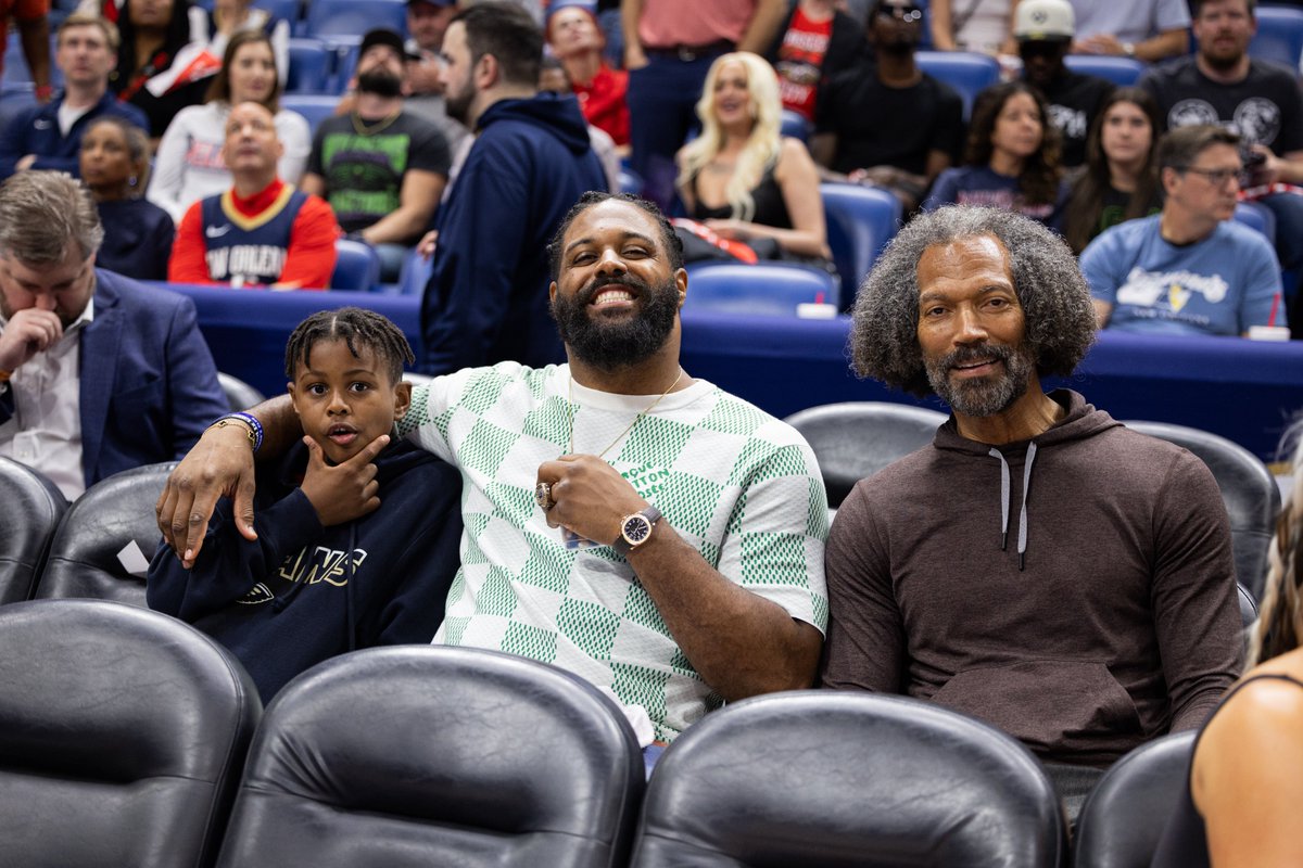 The Jordan boys are in the Blender for the @PelicansNBA game! #OneNOLA | @camjordan94