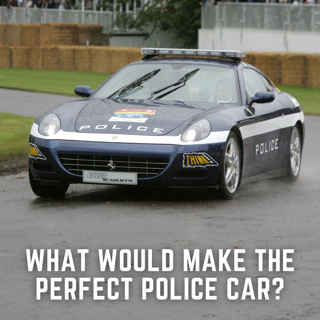 A #Ferrari 612 Scaglietti police car?! Now that's something you don't see every day. We think it's perfection. What car do you think would make the perfect police car? #FOS