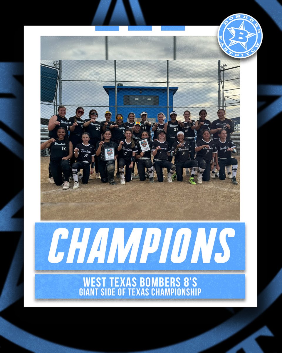 It was an All Bomber final at the Giant Side of Texas Championship with the West Texas Bombers 8's pulling out the win over the West Texas Bombers 2011 Gold National team in double ITB! #bombernation #champions