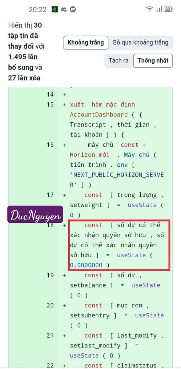 Thật tuyệt vời cho dấu hiệu #GCV314159

Số dư có thể xác nhận quyền sở hữu xưa nay giá trị nó được đặt luôn =1 (hoặc lớn hơn 1.)

Nhưng ở phiên bản thử nghiệm kết nối với máy chủ Horizon, nó đã được thay đổi thành "0.0000000"

Giải thích:
Hãy để ý mỗi