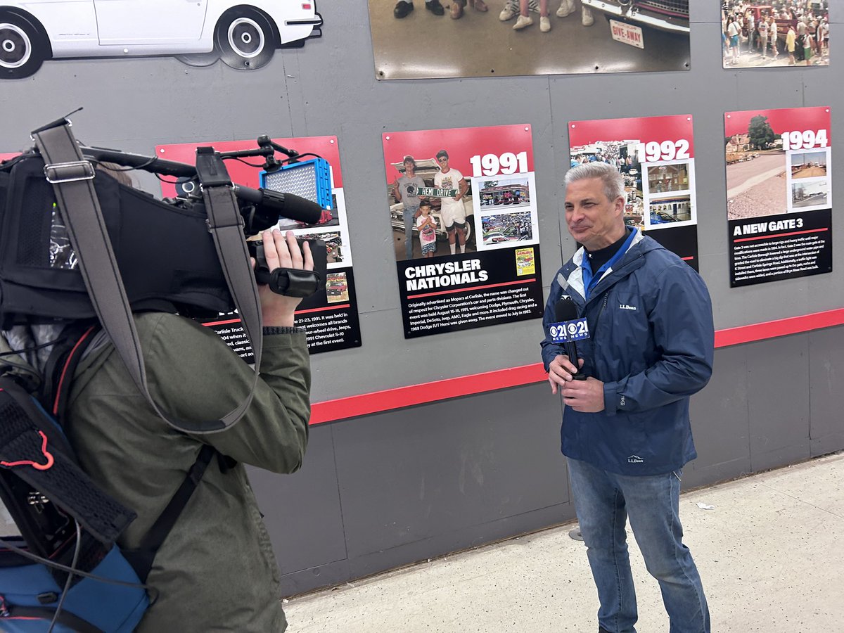 Big thanks to @TOMRUSSELLCBS21 and the @CBS21NEWS crew for visiting Spring Carlisle.