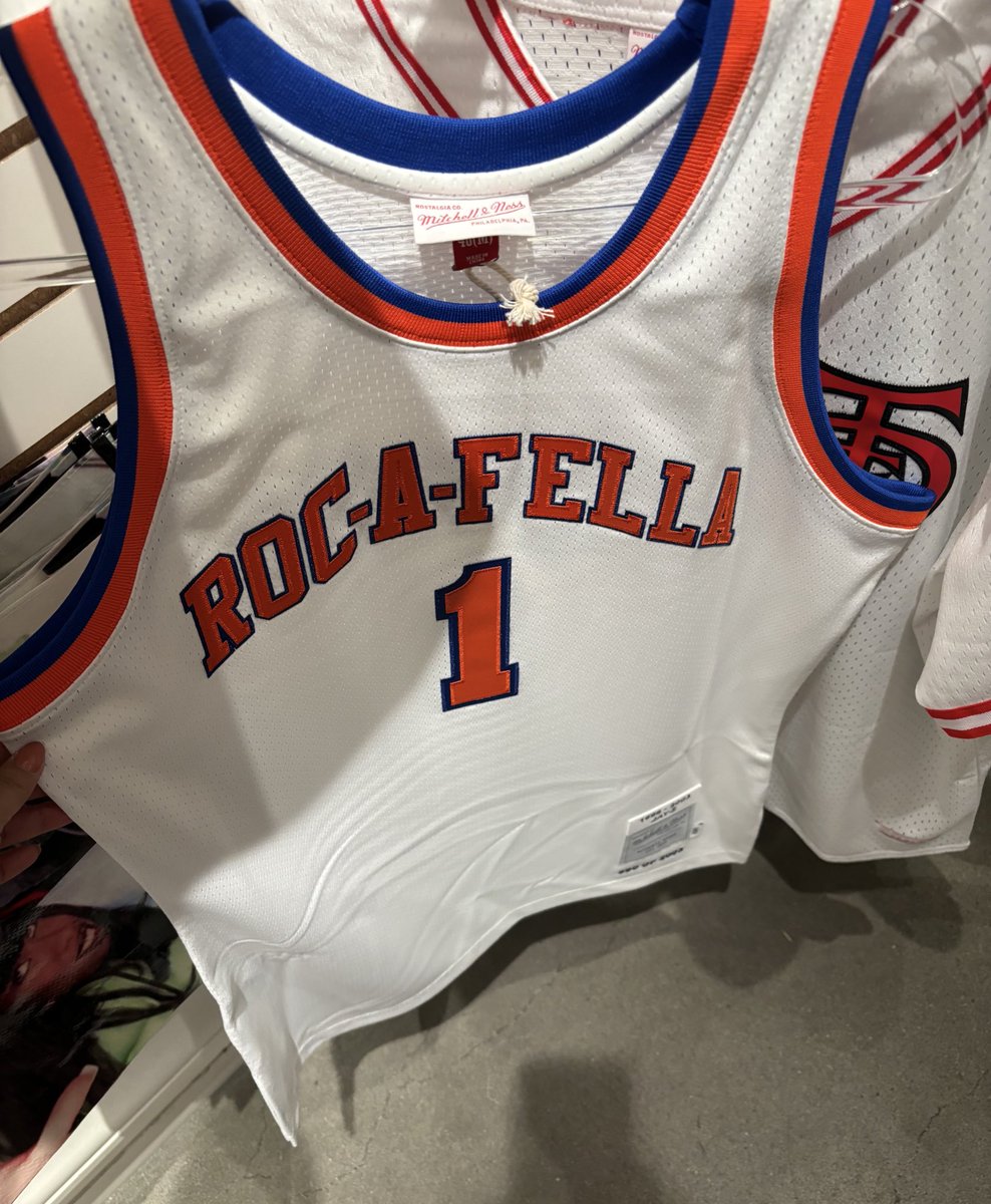 I might need to wear this at my Roc book launch … who has the @mitchell_ness connect?