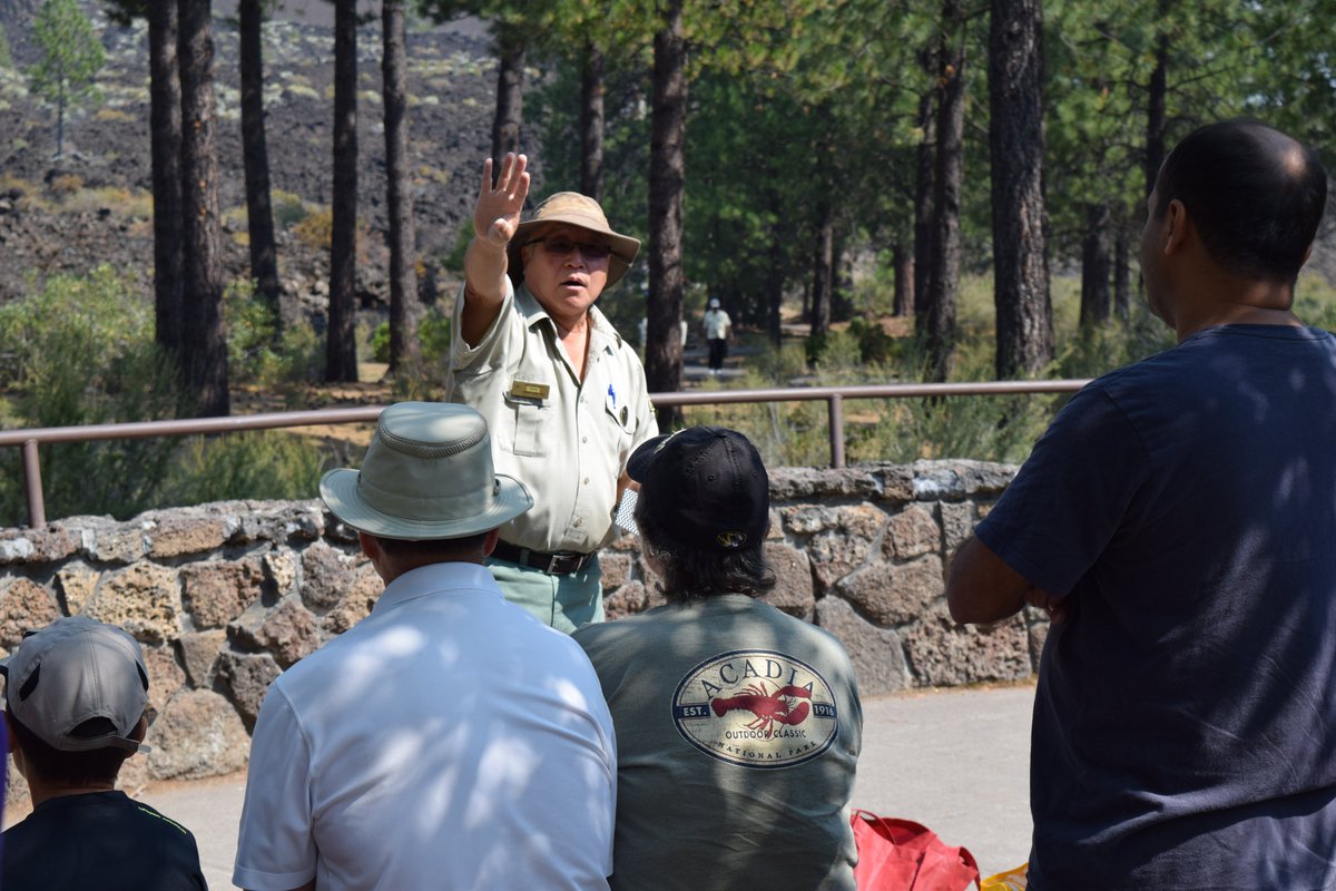 Today we want to continue recognize our #NationalVolunterMonth regional nominees for enduring Service. Ranger Randy Harano has been volunteering with the @DeschutesNF since 2015, and truly holds together the Lava River Cave Site on the Newberry National Monument.