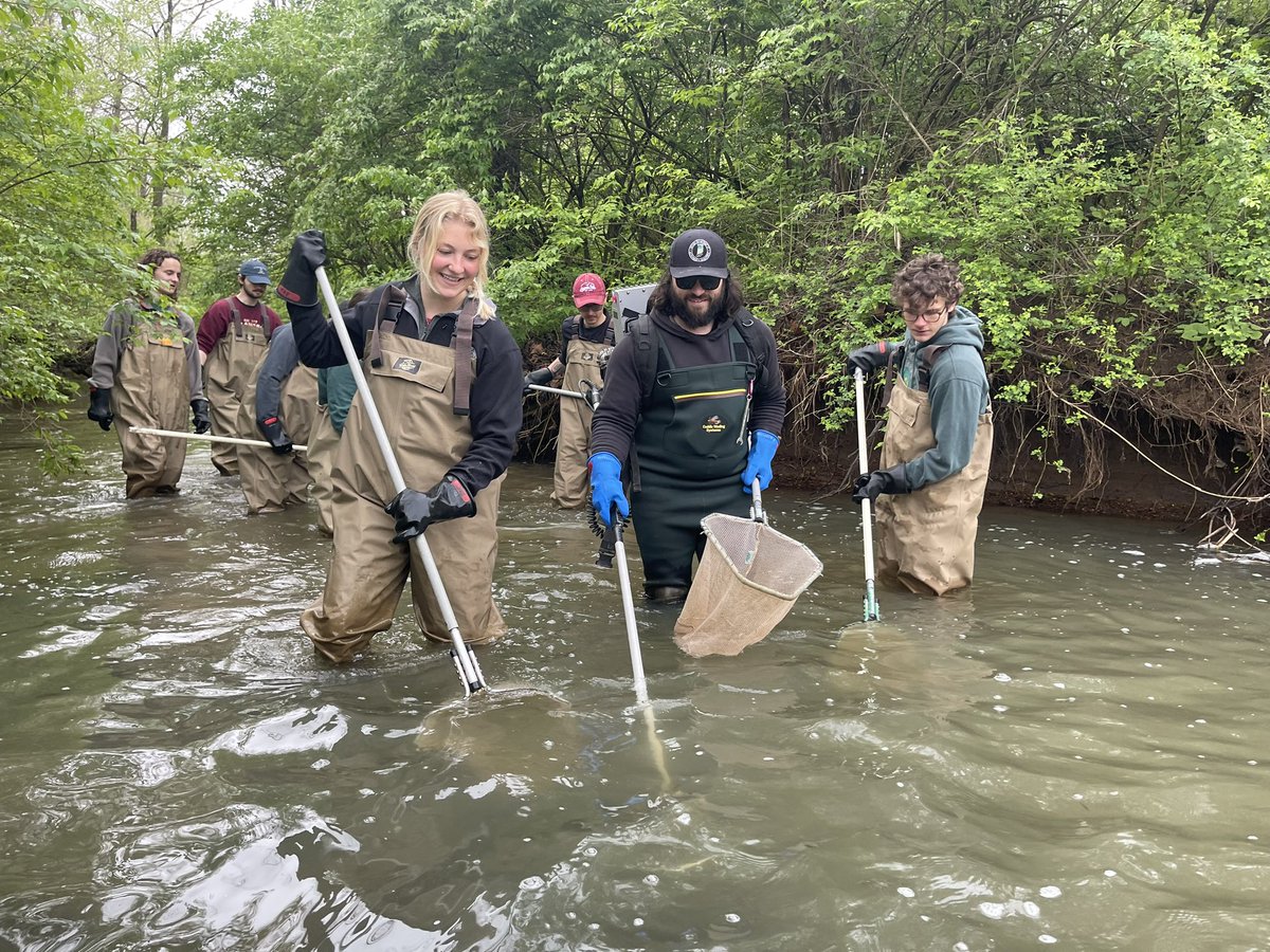 IULimnologyLab's tweet photo. #fieldlabfriday our last one for the semester and one of the best! Electrofishing with @idemnews bringing experience and knowledge to our students everyday! @IUONeill https://t.co/4WbZlhEYdL