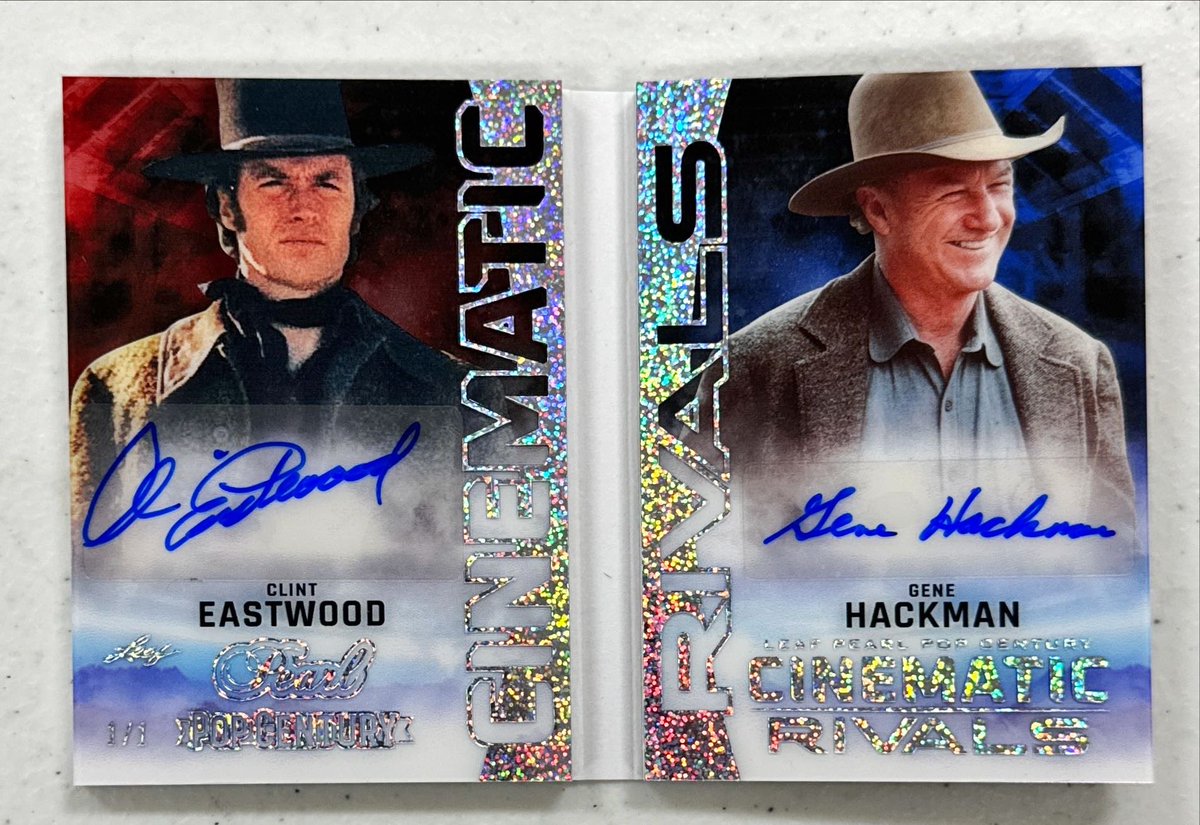 Another 2024 Leaf Pop Century live card Preview!!! These are from the 1 per case Pop Century Pearl!! Cinematic Rivals booklet cards!!