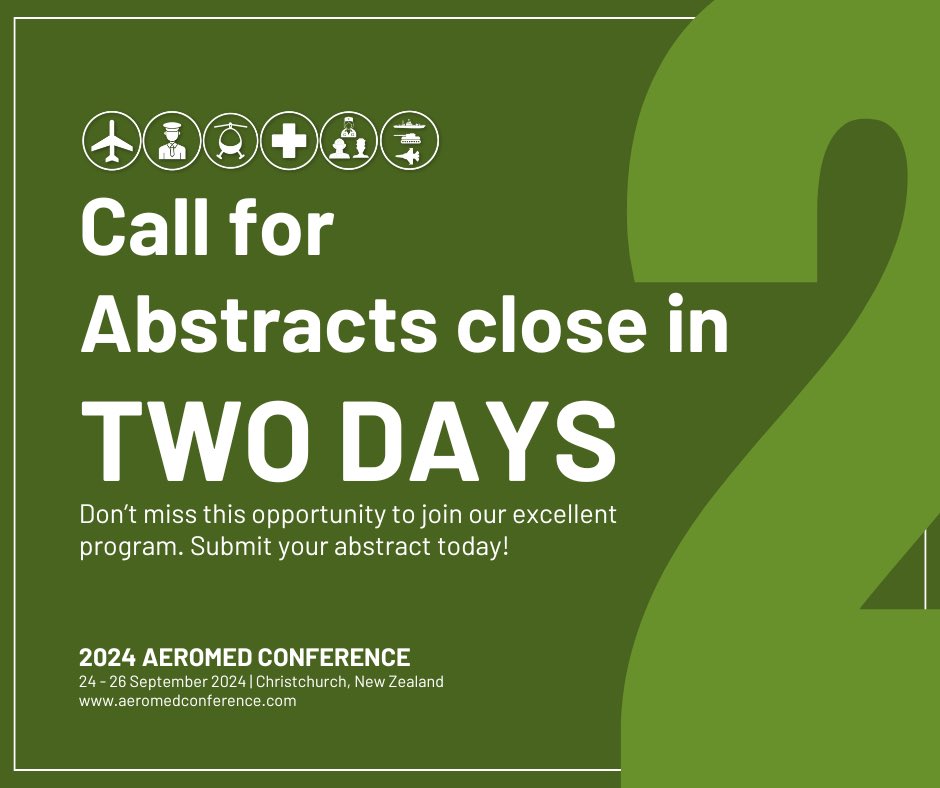 Is your abstract in yet? #Aeromed24