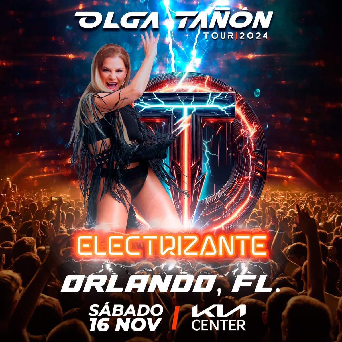 ⚡ JUST ANNOUNCED ⚡ Olga Tañón is coming to Kia Center with Electrizante Tour on Nov. 16. Tickets are on sale now. → bit.ly/3xK74dK