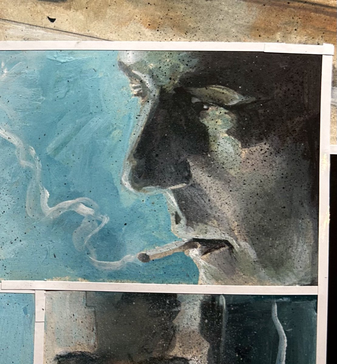 Final panel painted for this issue… #thedepartmentoftruth