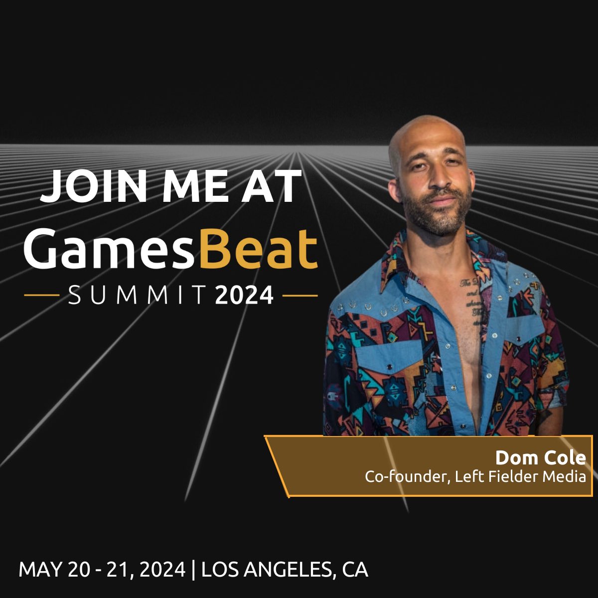 Hitting the stage at @GamesBeat Summit 2024 on May 20th/21st in LA! 

Can’t wait to link up with other gamers and pros. See you there! 

Discounted passcode for the event GBS24SPEAKER25. Register here - lnkd.in/evYxzaSq
#GBSummit