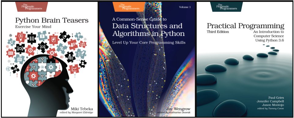 The Spring Sale is ON! Week 1: Top 5 Languages on GitHub. Use code 2024Top5 for 50% off select books, including these great Python titles: ***Python Brain Teasers by: Miki Tebeka @tebeka pragprog.com/titles/d-pybra… ***Data Structures and Algorithms in Python by Jay Wengrow