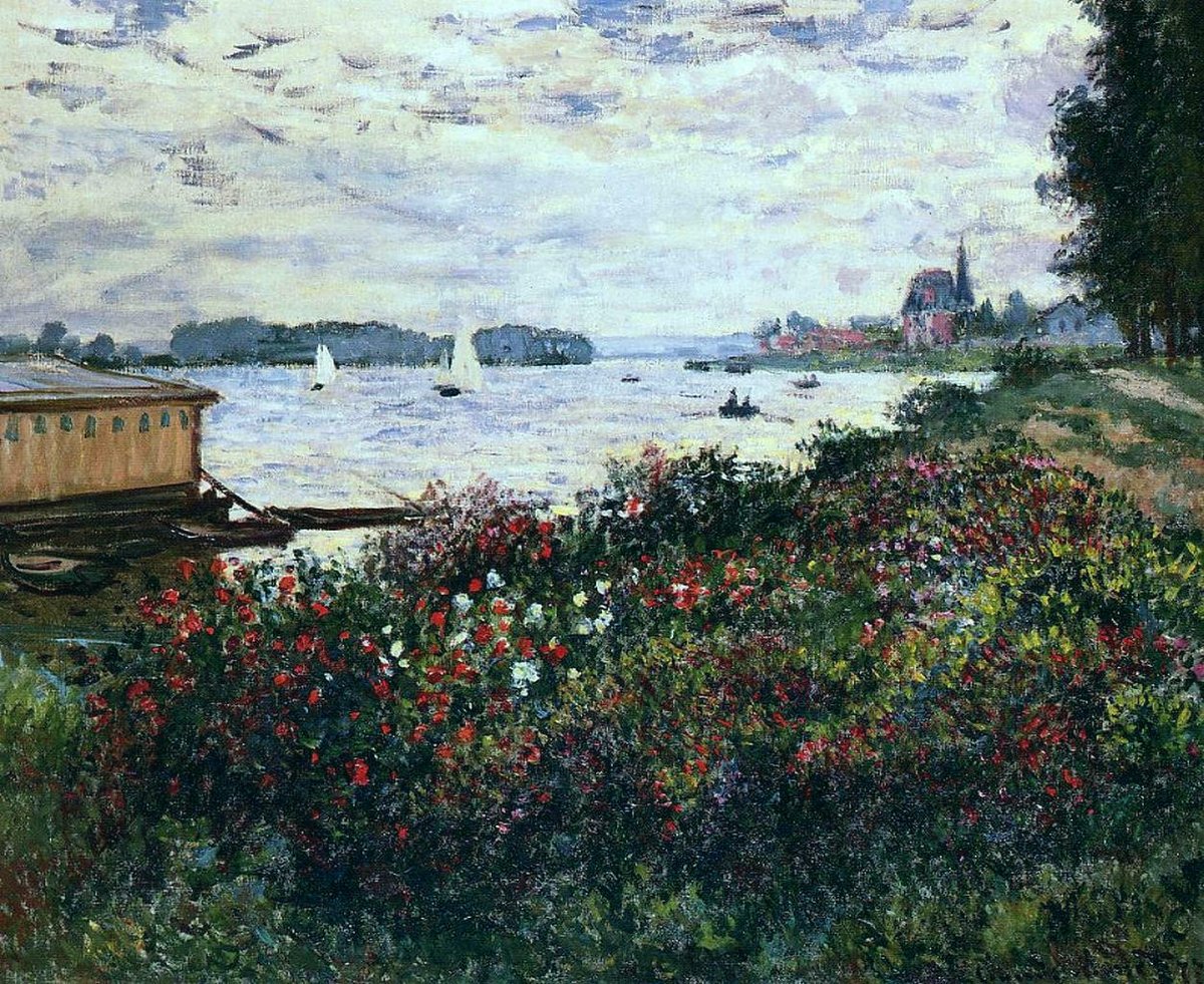 Riverbank at Argenteuil, 1877 Get more Monet 🍒 linktr.ee/monet_artbot