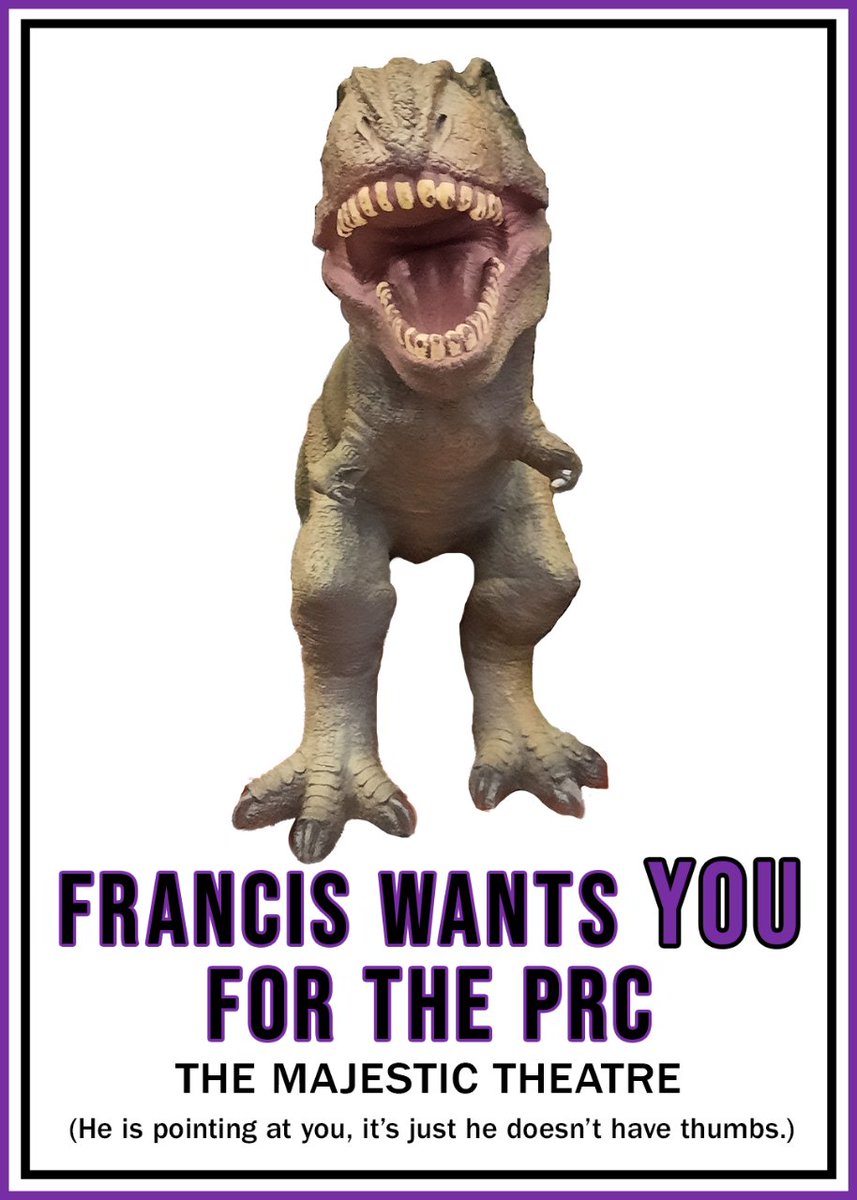 We're seeking a diverse group of individuals to make up the Play Reading Committee. The deadline to apply is April 30th!
Apply here: i.mtr.cool/fkasapjijz
#majesticcorvallis #playreadingcommittee #communitytheatre #francisthedinosaur
